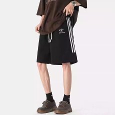 批发夏季运动短裤男大码宽松直筒篮球裤跑步五分裤胖子加肥<b class='q'>加大</b>休闲裤