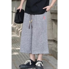 批发中国风刺绣<b class='q'>棉麻</b>七分裤男士夏季薄款大码灯笼亚麻裤子宽松休闲短裤