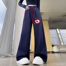 批发大码设计感苹果2026年新款宽松显瘦显高阔腿裤百搭休闲裤