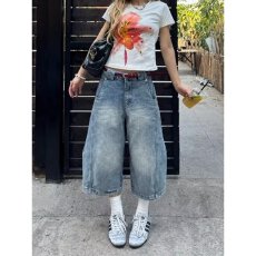 批发夏季薄款休闲七分牛仔裤男2026新款高端潮牌百搭<b class='q'>修身</b>男士直筒中裤