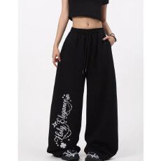 批发韩版印花抽绳街舞hiphop嘻哈休闲裤女爵士舞jazz长裤运动<b class='q'>街头</b>潮