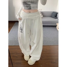 批发街舞弯刀<b class='q'>工装裤</b><b class='q'>女</b>2026秋季新款宽松垂感阔腿嘻哈别致休闲运动裤