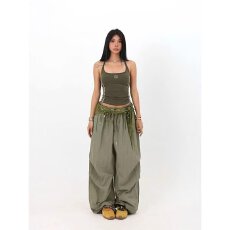 批发潮牌街舞工装<b class='q'>裤</b>男女美式<b class='q'>嘻哈</b>抽绳直筒速干户外休闲运动<b class='q'>裤</b>子
