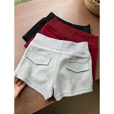 批发灰色休闲运动短裤女夏季2026<b class='q'>新款</b>小个子高腰显瘦百搭辣妹包臀热裤