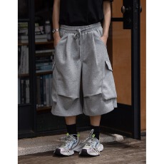 批发弹力工装七分中短裤男<b class='q'>加肥</b><b class='q'>加大</b>码潮胖子宽松阔腿运动卫裤夏季做旧