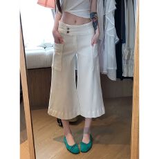 批发美式高街大口袋设计<b class='q'>牛仔裤</b>子女夏季辣妹<b class='q'>时尚</b>修身显瘦微喇七分中裤