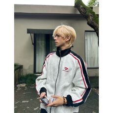 批发原版压线+白金拉链+印花【纯棉华棉复合】拉链外套卫衣男女