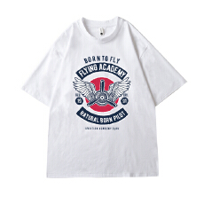 批发复古街头风彩色印花<b class='q'>T</b><b class='q'>恤</b>男女同款宽松纯棉短袖潮流百搭夏季上衣