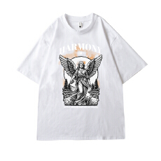 批发重磅纯棉复古多色印花<b class='q'>T</b><b class='q'>恤</b>男夏季宽松潮流街头风百搭短袖上衣<b class='q'>T</b><b class='q'>恤</b>