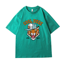 批发<b class='q'>大码</b>复古多色印花纯棉<b class='q'>T</b><b class='q'>恤</b>男夏季加肥加大宽松显瘦潮流街头风短袖