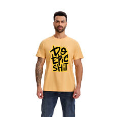 潮流印花半袖体恤衫打底衫纯色印花T恤男夏季透气吸汗宽松短袖