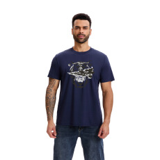 重磅大码男夏季运动休闲宽松透气纯色印花短袖打底衫棉质字母T恤