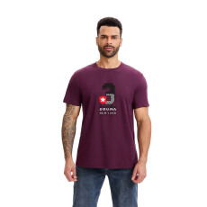 批发简约纯色印花短袖T恤男士夏季新款宽松百搭纯棉半袖体恤上衣潮