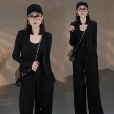 批发法式纯欲风复古修身显瘦高级感新款<b class='q'>V领</b>荷叶边喇叭袖黑色小