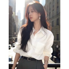 批发白色<b class='q'>衬衫</b>女2026春季新款通勤穿搭上衣<b class='q'>气质</b>正肩轻奢高级感宽松<b class='q'>衬衣</b>