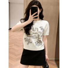 批发2026针织女装修身印花显瘦女款