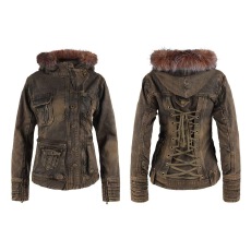 批发可拆卸袖子重工水洗牛仔外套女显瘦美式辣妹百搭朋克废土夹克上衣