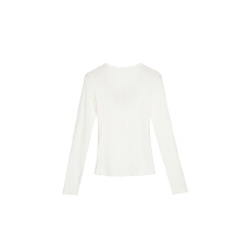 批发白色基础款<b class='q'>休闲</b>圆领长袖T恤打底衫女春季小个子短款紧身内搭上衣