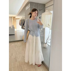 批发韩系简约圆领单排扣针织<b class='q'>开衫</b>女士春款百搭防晒轻薄针织衫外套