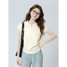 批发<b class='q'>韩</b>系简约学院<b class='q'>风</b>针织衫POLO衫夏季新款百搭显瘦高级感上衣