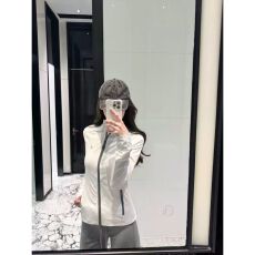 批发【官图 原版防晒布料】夏季新款OOTD白色<b class='q'>立领</b>修身防晒衣外套女