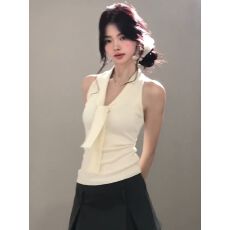 批发【<b class='q'>包</b><b class='q'>芯</b>纱】纯欲蕾<b class='q'>丝</b>后背v领吊带背心女夏季外穿绝美俏皮小上衣