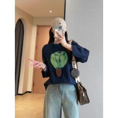 批发2026秋季21支纯棉-210克纯棉<b class='q'>秋装</b>长袖T恤女宽松上衣印花