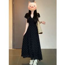 批发波点裙子女超好看高级感显瘦<b class='q'>高端</b>精致轻熟风气质<b class='q'>连衣裙</b>