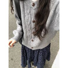 批发设计感麻花毛衣开衫外套女2026年秋季新款小个子<b class='q'>韩版</b>宽松百搭上衣