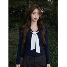 批发【人棉260克】韩系减龄气质<b class='q'>娃娃领</b>撞色上衣女辣妹长袖<b class='q'>t</b><b class='q'>恤</b>潮