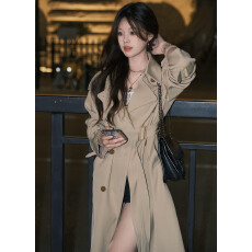 批发2026年春秋中<b class='q'>长款</b>法式廓形感英伦风衣女港风休闲小个子<b class='q'>西装外套</b>潮