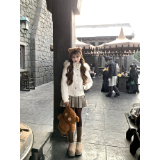 批发初梦POKEMENG 爱神贝拉 90新国标白鸭绒显瘦内里加绒羽绒服貉子毛