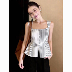 批发26新款吊带夏季无袖背心显瘦上衣韩系减龄时尚设计感简约叠穿
