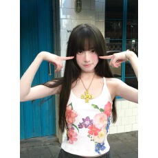 批发花卉印花小香风吊带女装外穿<b class='q'>夏季</b>新款洋气修身打底内衣气质短上衣