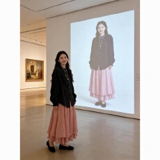 批发韩系Ins黑色休闲衬衫减龄显瘦粉色大裙摆<b class='q'>半身裙</b>套装