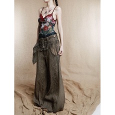 批发复古欧洲油画风蕾丝花朵<b class='q'>原创</b><b class='q'>设计</b>网纱吊带背心女夏季2026新款上衣