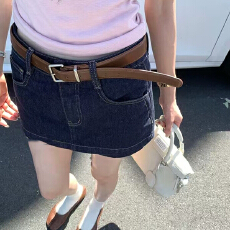 批发半身裙新款夏季高腰显瘦小个子牛仔短裙