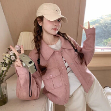 批发2026<b class='q'>春秋</b>新款韩版高级感粉色外套女甜美风小个子百搭显瘦短款上衣