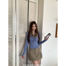 批发韩系毛领短款长袖开衫上衣女内搭吊带背心显瘦百搭小众真两件<b class='q'>套装</b>