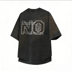 潮牌水洗做旧印花字母短袖T恤 2026新款纯棉舒适上衣