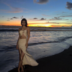 批发游泳衣女三亚海边度假沙滩裙镂空挂脖吊带<b class='q'>连衣裙</b>女性感<b class='q'>开叉</b>包臀裙