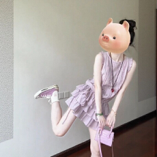 批发温柔风紫色花边无袖背心<b class='q'>连衣裙</b>女夏季甜美减龄收腰显瘦蛋糕短裙子