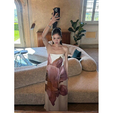 批发睡裙女夏季印花直筒宽松吊带拖地女士<b class='q'>长裙</b>2026夏天家居服可外穿