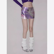 花瓣显瘦新款低腰半身裙复古设计2026新款夏季短裙印花千禧辣妹