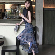 批发普鲁士蓝鱼尾半身裙女灵动人鱼垂坠2026夏新款显瘦长裙