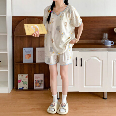 批发韩国ins简约云朵棉可爱少女加宽卡通可外穿舒适睡眠印花睡衣套<b class='q'>装</b>