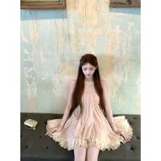 批发迟伞伞26/ss 琉璃日光 sni*重工一缕纱抹胸吊带<b class='q'>连衣裙</b>显瘦纱裙