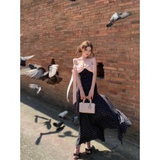 批发Catyears猫年 一见倾心~复古撞色抹胸大蝴蝶结度假裙鱼尾裙<b class='q'>连衣裙</b>