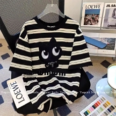 批发原版面料 螺纹领口 +后包边+毛巾绣+立体短袖T恤<b class='q'>男</b>女