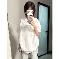 批发实价 220克纯棉 +后包领 螺纹领口 凹凸发泡立体字母短袖T恤<b class='q'>男</b>女